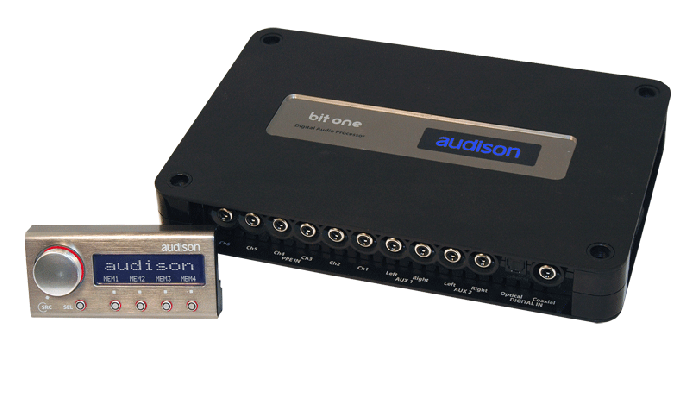 Audison Bit One.1 multi-function digital audio processor.