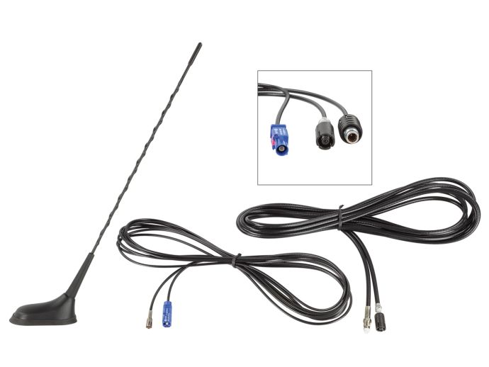 Multifunction antenna with AM/FM/GSM/GPS