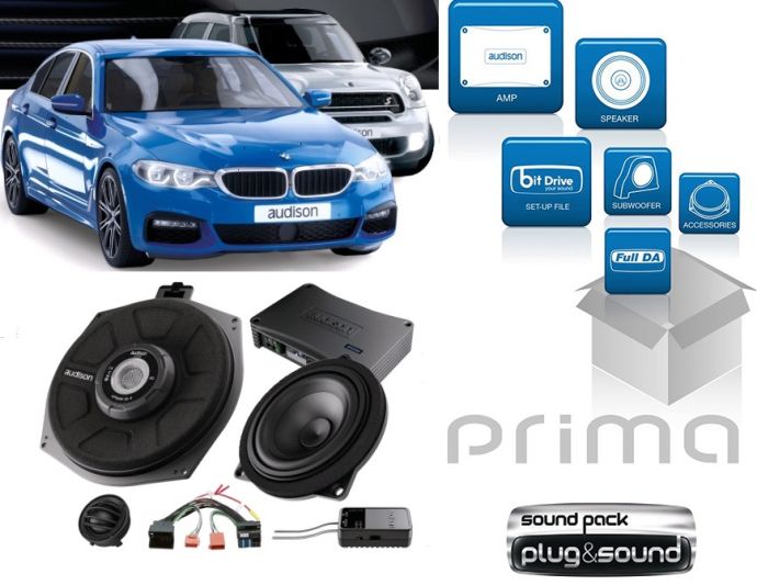 Audison installation kit (AMP+FRONT+REAR+SUB) for BMW 1 series (->2021).