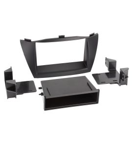 Hyundai IX35 (2010->) fascia plate kit with shelf, black (adapter 2DIN). 281143-35