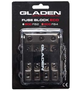 Power distribution block with mini ANL fuses. Gladen FB4