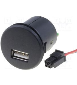 USB car charger with 4pin plug (2.1A). C0006-USB