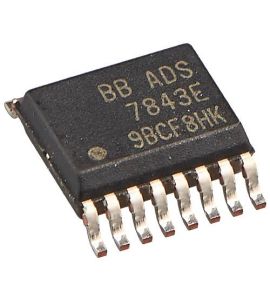 ADS7843e  Analog-to-Digital converter.