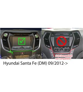 Hyundai Santa Fe (2012->) fascia plate (adapter 1DIN). 281143-25