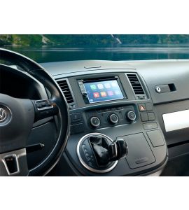 VW T5, Touareg (->2015) fascia plate PRO (adapter 2DIN). 381320-27-2
