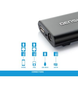 Dension adapter USB, iPhone, AUX (replaces CD changer) for Opel (->2010). 