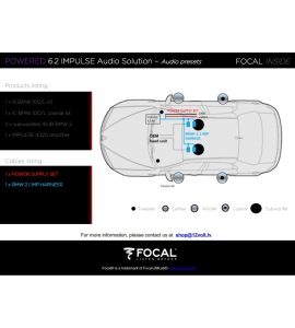 Focal INSIDE POWERED 6.2 installation kit for BMW (->2023). 