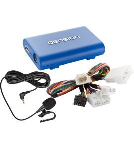 Dension adapter USB, iPhone, AUX with Bluetooth (replaces CD changer) for Toyota. GBL3TO1