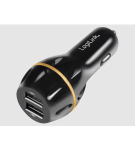 USB car charger, dual (2.1 A).
