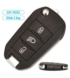 Peugeot 208, 308, 408, 508... remote Smart KEY with PCF 7941A (433 Mhz).