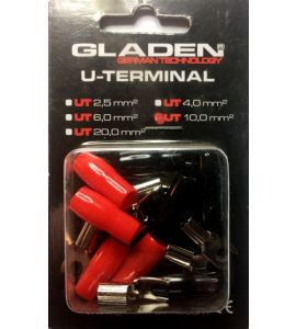 U-terminals for cable. Gladen (Red, 10 mm2).